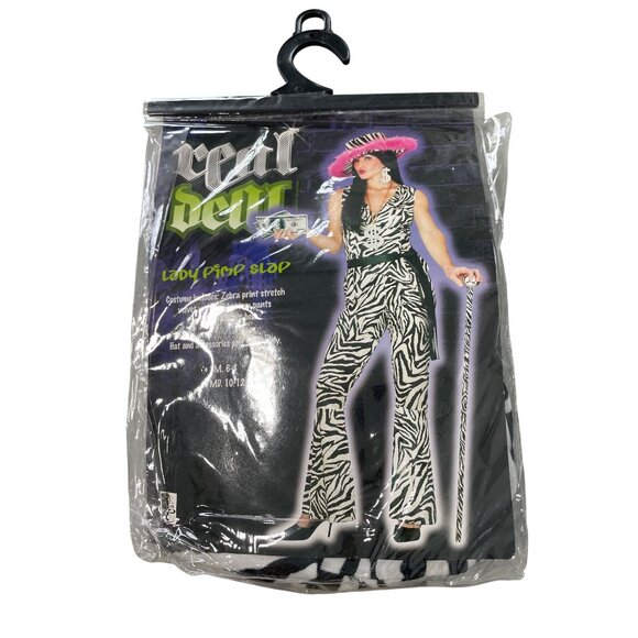 Y2K Lady Pimp Slap Costume Pony Express Size Small 6-8 Zebra Print Halloween NEW - Picture 2 of 7